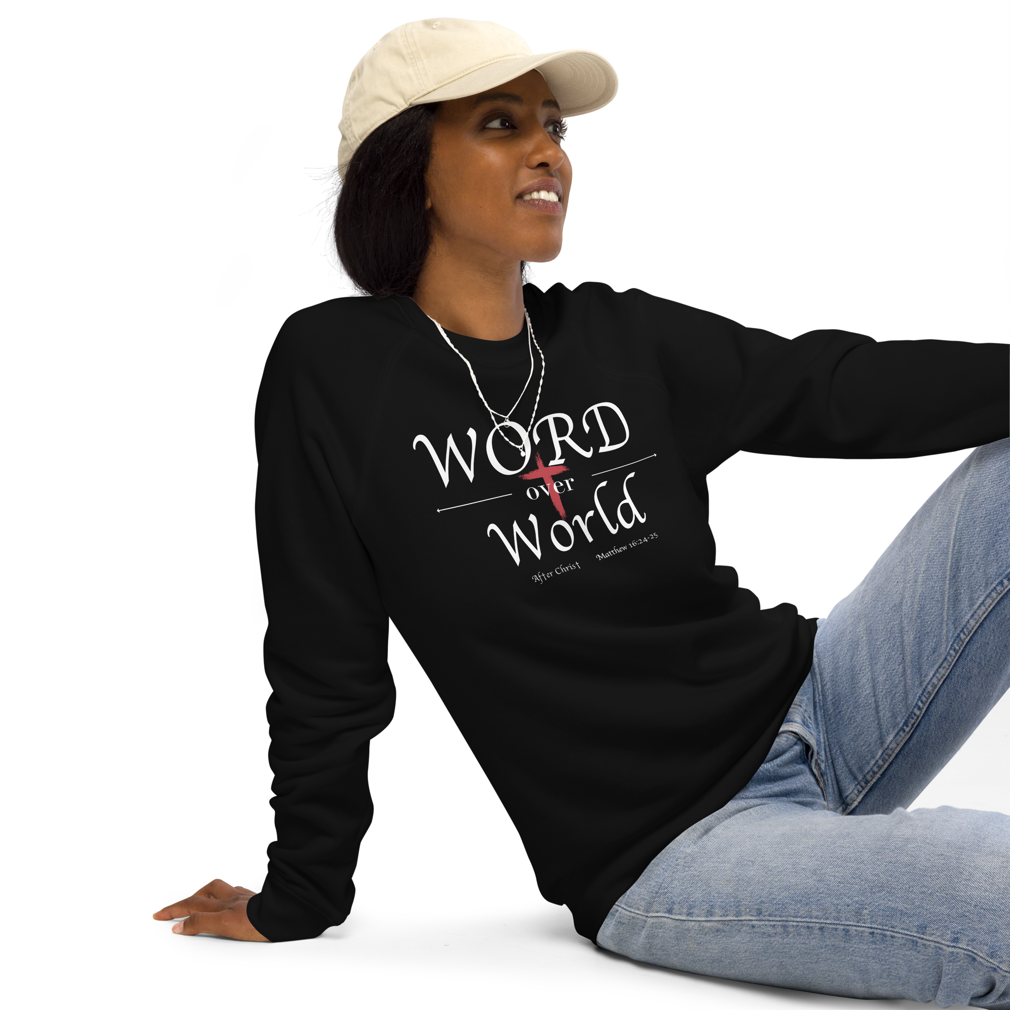 After Christ Word over World (Navy) Sweatshirt