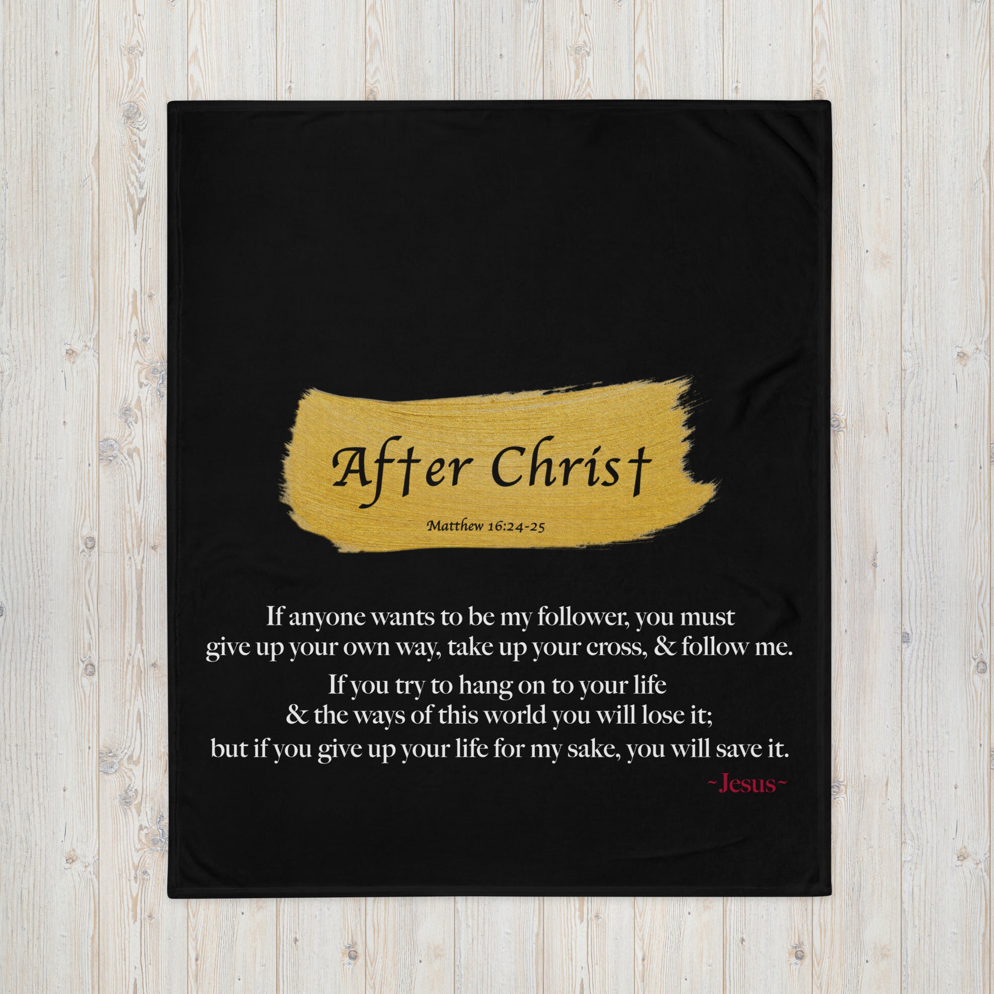 After Christ ® Black Throw Blanket