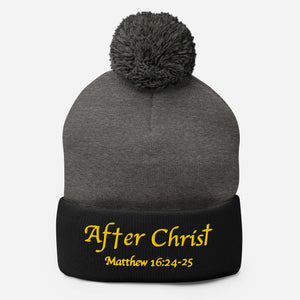 After Christ® Pom Black & Gray Beanie 