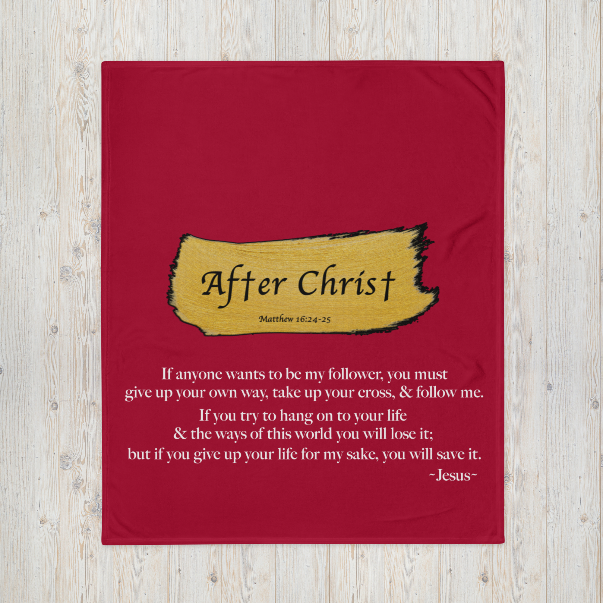 After Christ ® Red Throw Blanket