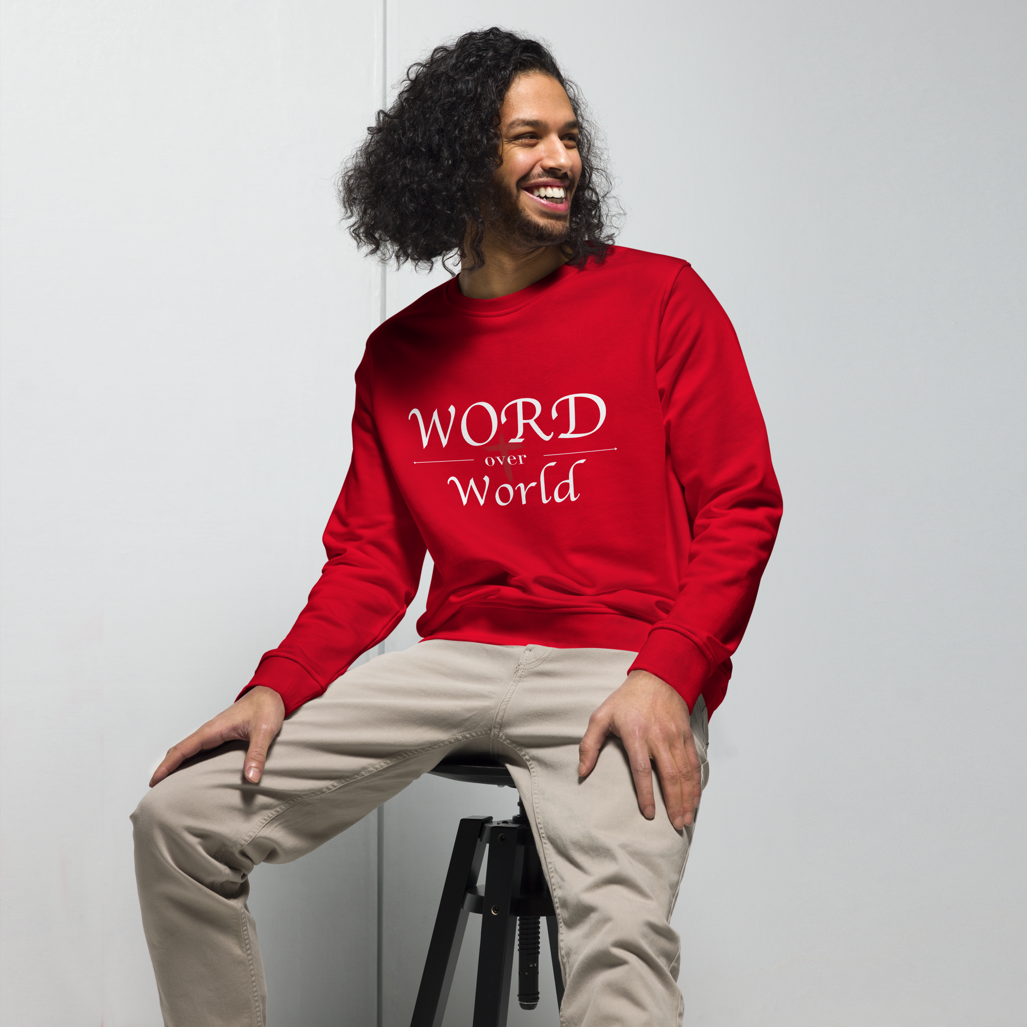 After Christ Word over World (Navy) Sweatshirt