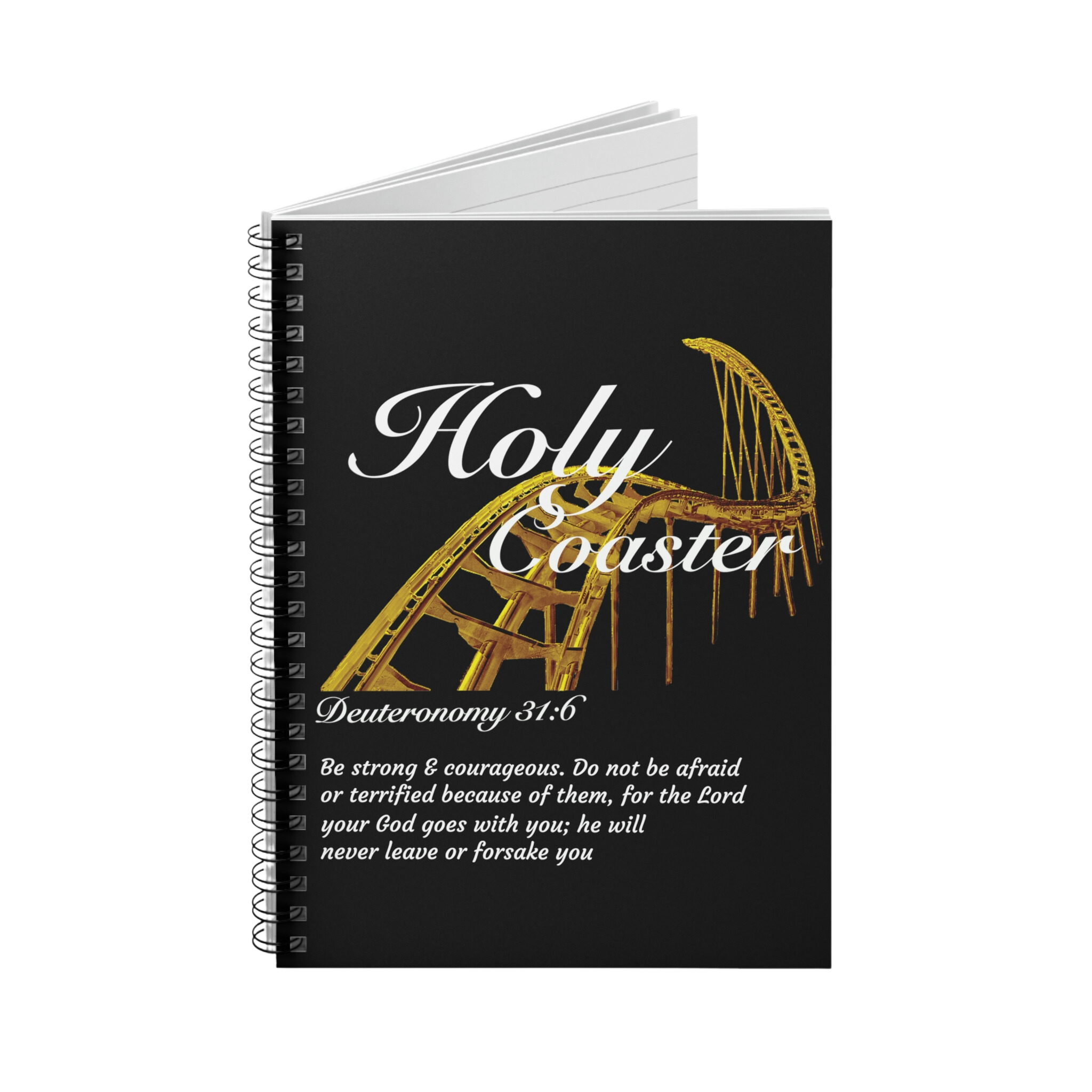 Holy Coaster Black Notes Journal