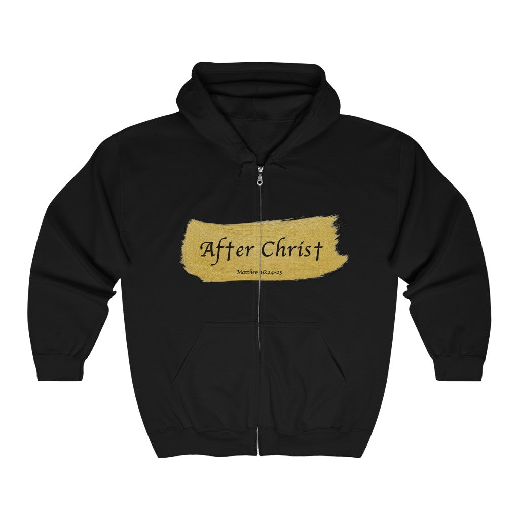 After Christ Full Zip Black Hoodie  Edit alt text