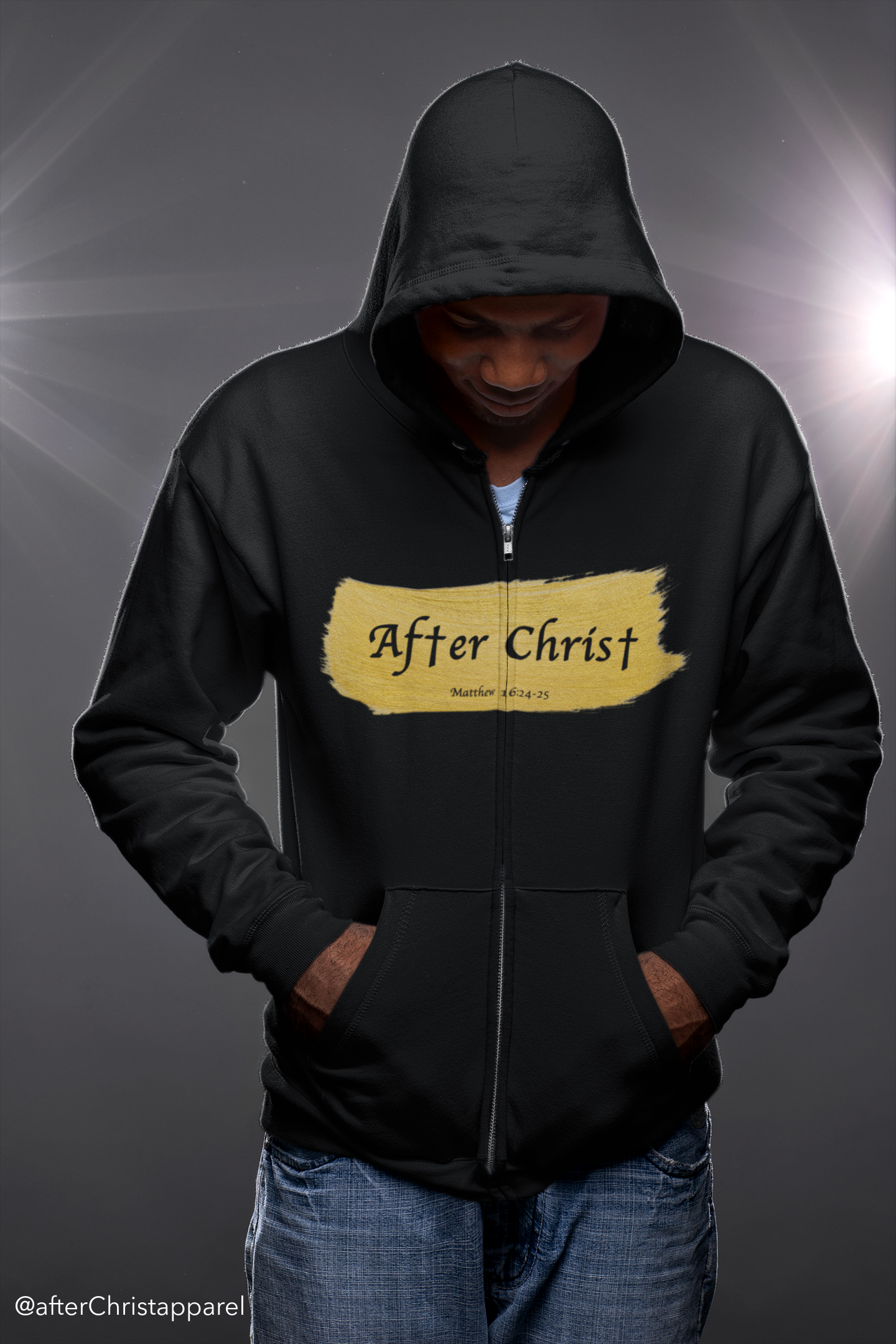 After Christ Full Zip Black Hoodie