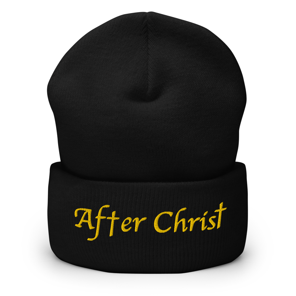 After Christ Black Beanie. Christian Hat