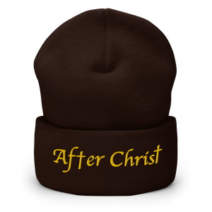 After Christ Chocolate Beanie. Christian Hat